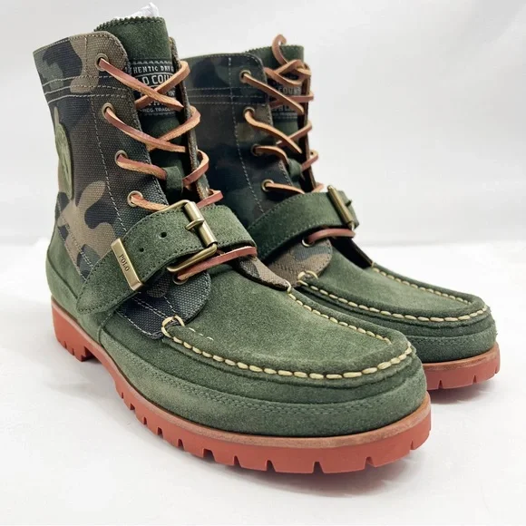 Polo Ralph Lauren Ranger Suede and Camo Canvas Boots